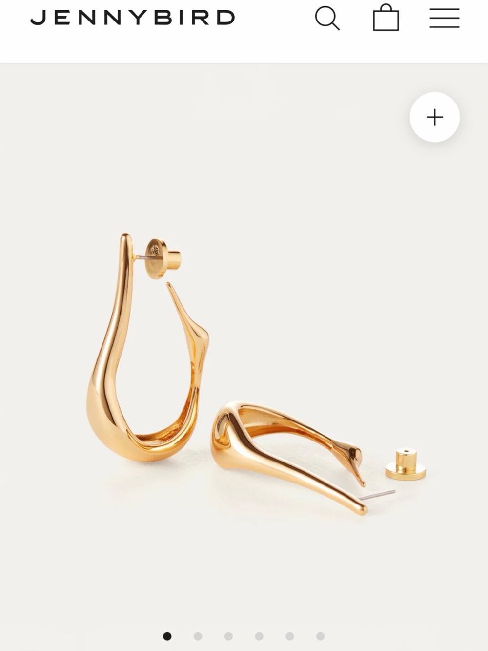 NWT- Jenny Bird Gold Colette Hoops (medium)